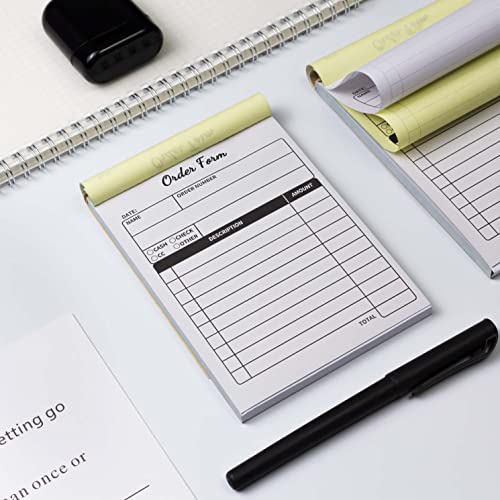 Receipt Book,Handheld 2-Part Carbonless,4X5.5 Inches, Carbon Duplicate Copy Sales Receipt Form, Invoice Pad, Cute Convenient For Small Boutique Business,White/Yellow,Pack Of 2(50 Sets Per Book)… #TOP5