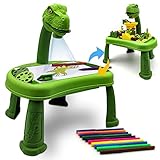 Dinosaur Drawing Projector Table for Kids, Realistic Dinosaur Design Painting Drawing Table LED Proj