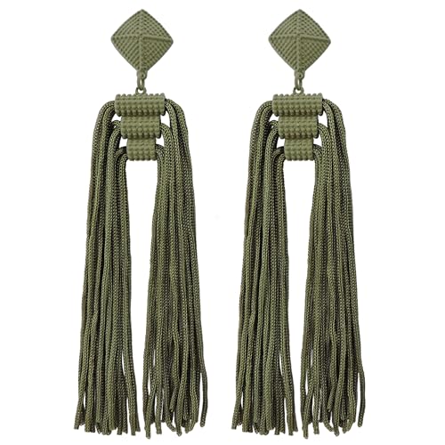 Coiris Statement Thread Tassels Dangle Drop Earrings for Women