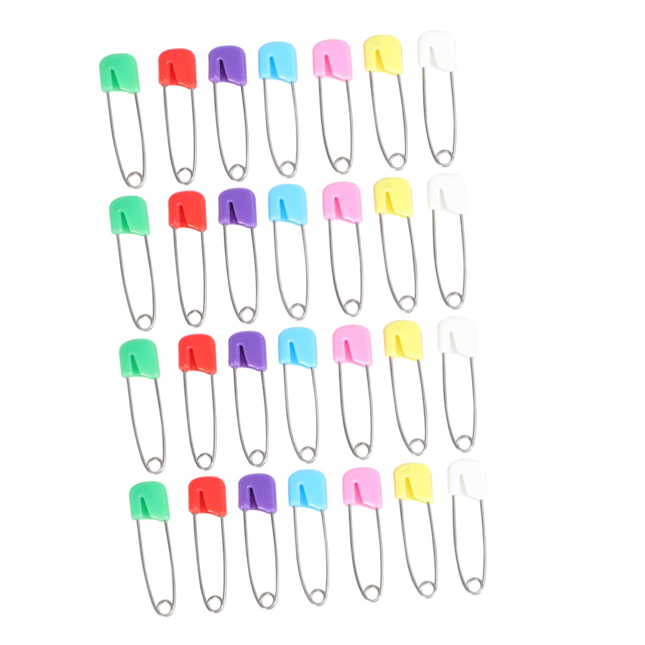 100pcs Pins Locking Plastic Heads S Size Sturdy for Diaper Nursing Easy to Open Cartoon Design