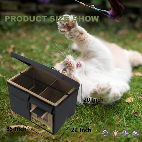 Shengshi Alpine Capa para Casa de Gato Ao Ar Livre, Capa para Casa de Campo para Gatos, Tecido Resis