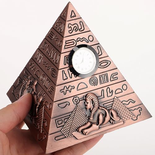 Reloj de pirámide egipcia roja un regalo de aleación 5