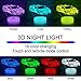 i-CHONY Sport Car Night Light,Race Car 3D Optical Illusion Lamp,with Remote & Smart Touch 16 Colors Dimmable Bedroom Decor Bedside Lamp,Christmas Holiday Birthday Gifts