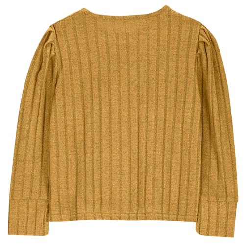 Long Sleeve Sweaters for Teen Girls Crewneck Solid Color Ribbed Knitted Casual Blouses Youth Girls Soft Trendy Tops3