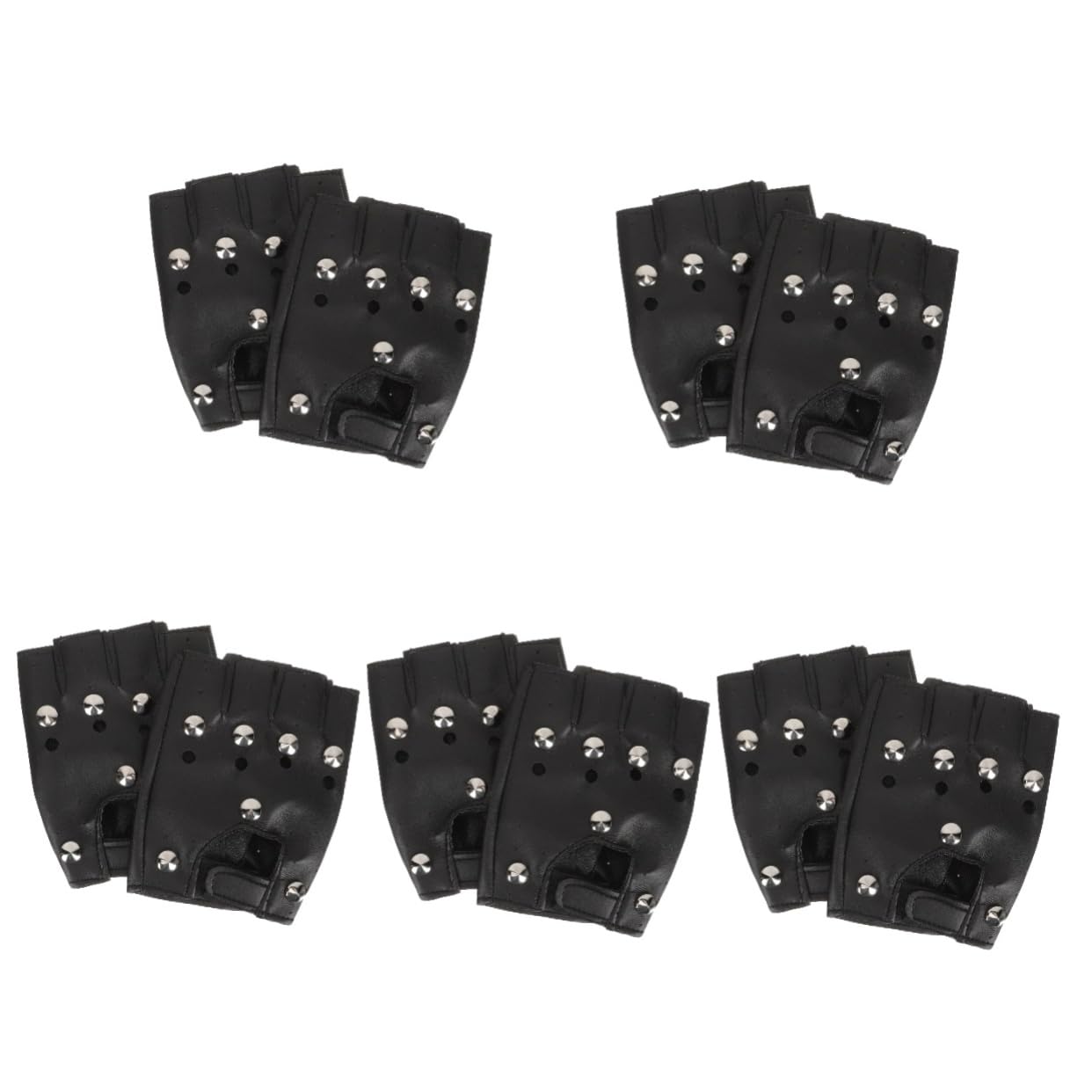 3 Paia Di Guanti Mezze Dita Forniture Da Ciclismo Guanti Con Fori Per Le Dita In Pelle Da Uomo Da Guida Da Uomo In Pelle Neri Neri Da Da