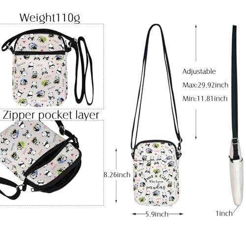 Panda Crossbody Bag - Just a Girl Who Loves Pandas Cell Phone Purse2