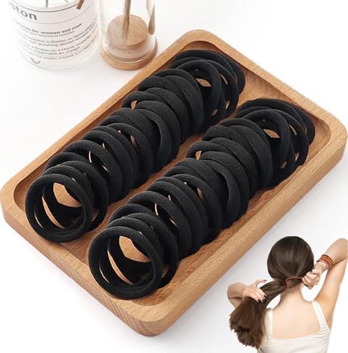 Image of BIRDWARE Hair Ties for Women & Girls, Seamless Thick Elastic Ponytail Holder, Multi-Color Hair Bands (30 Pc Ring Set)