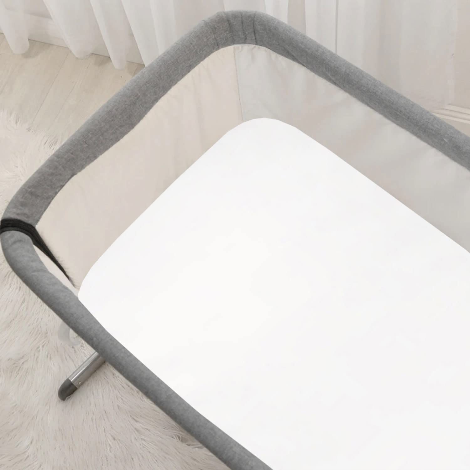 Cozysilk 100% Mulberry Silk Cradle Sheets Fitted 18x36x4 - Great for Baby Hair, Fits Most Bedside Sleeper Bassinets Pad Mattress - Soft Silky for