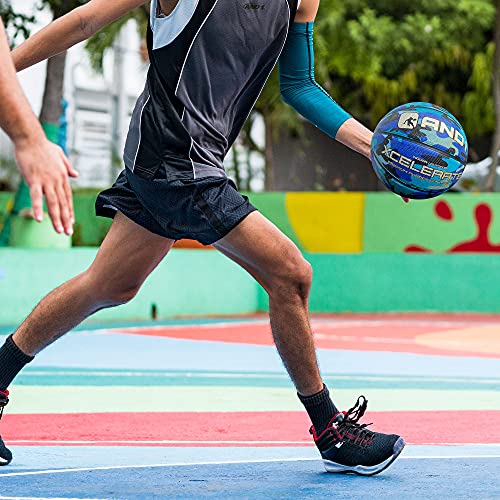 And1 Xcelerate Rubber Basketball: Official Regulation Size 7 (29.5 Inches) - Deep Channel Construction Streetball, Made For Indoor Outdoor Basketball Games #TOP4