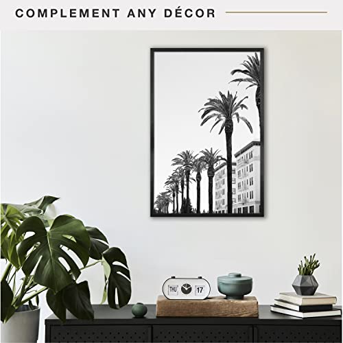 Image of MCS Edgeline Metal Poster Frame, Back-Loading Picture Frame For Wall Art, 16 x 24 Inch, Black