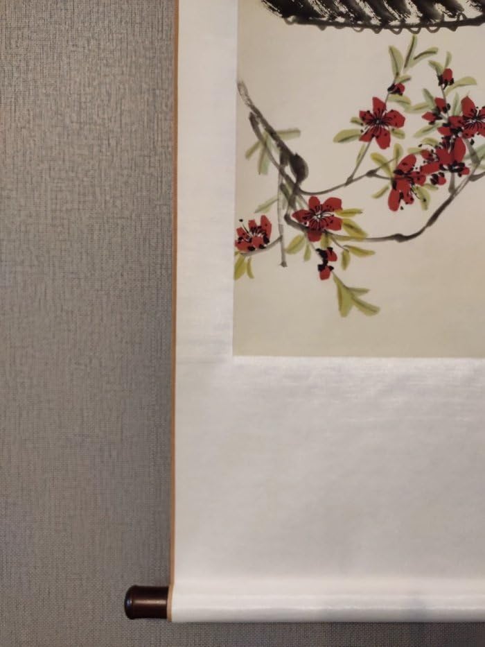 Amazon.co.jp: 斉白石 植物画 三千壽桃 桃 花 画仙紙使用 コレクション