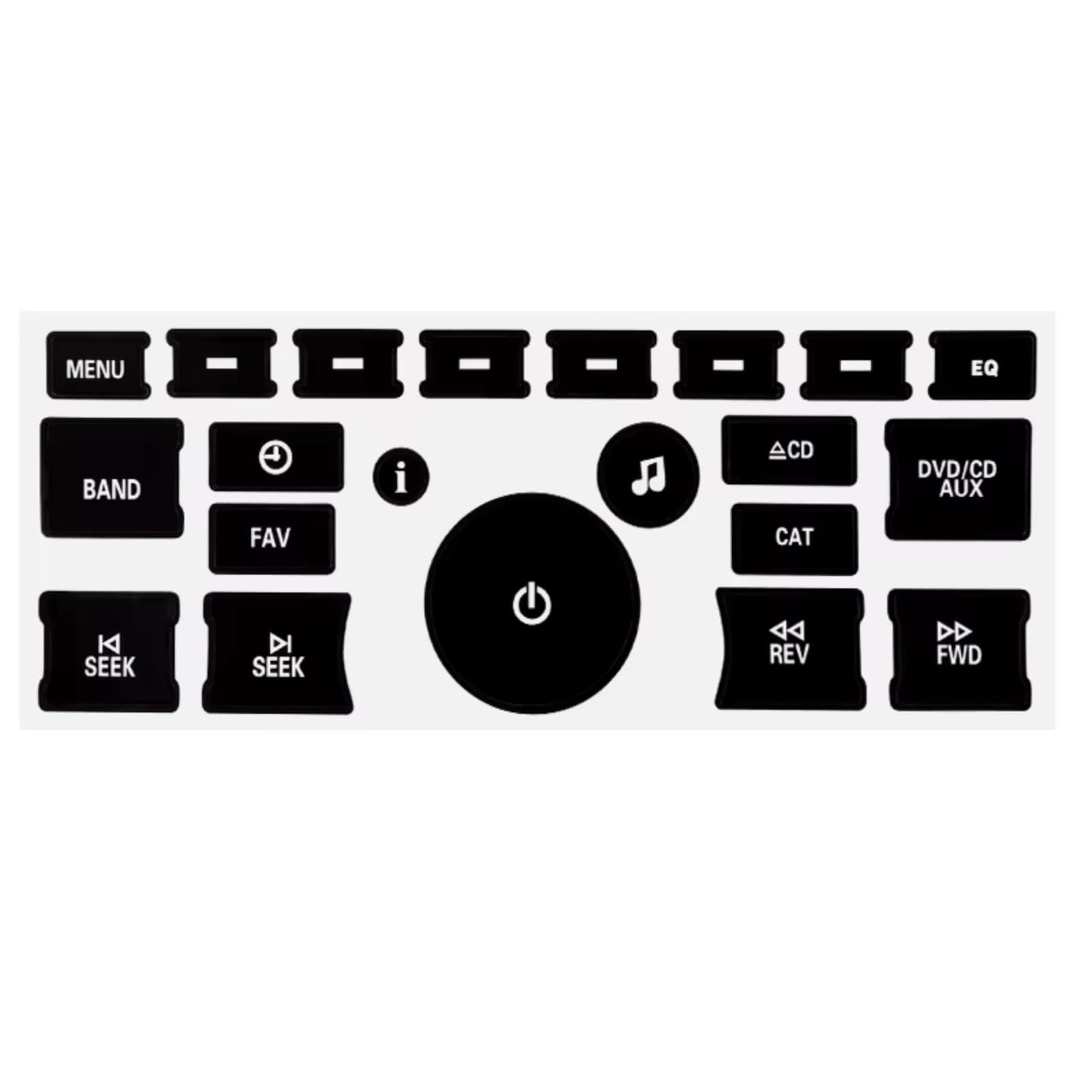Interior Button Sticker Compatible with Silverado for LT for LTZ 2007-2013 Car Interior Black Decals Auto Ac Climate Air Condition Heater Control Button Repair Sticker