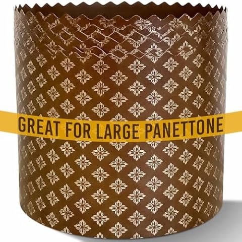 20 oz Geborilma Easter Bread Mold - Large Panettone Paper Baking Molds 6 Pack - Oven Safe Panettone Mold H 4.75 x W 5 in - Easter Bread Paper Mold Paska - Panettone Paper Liners 12x13 cm Cover