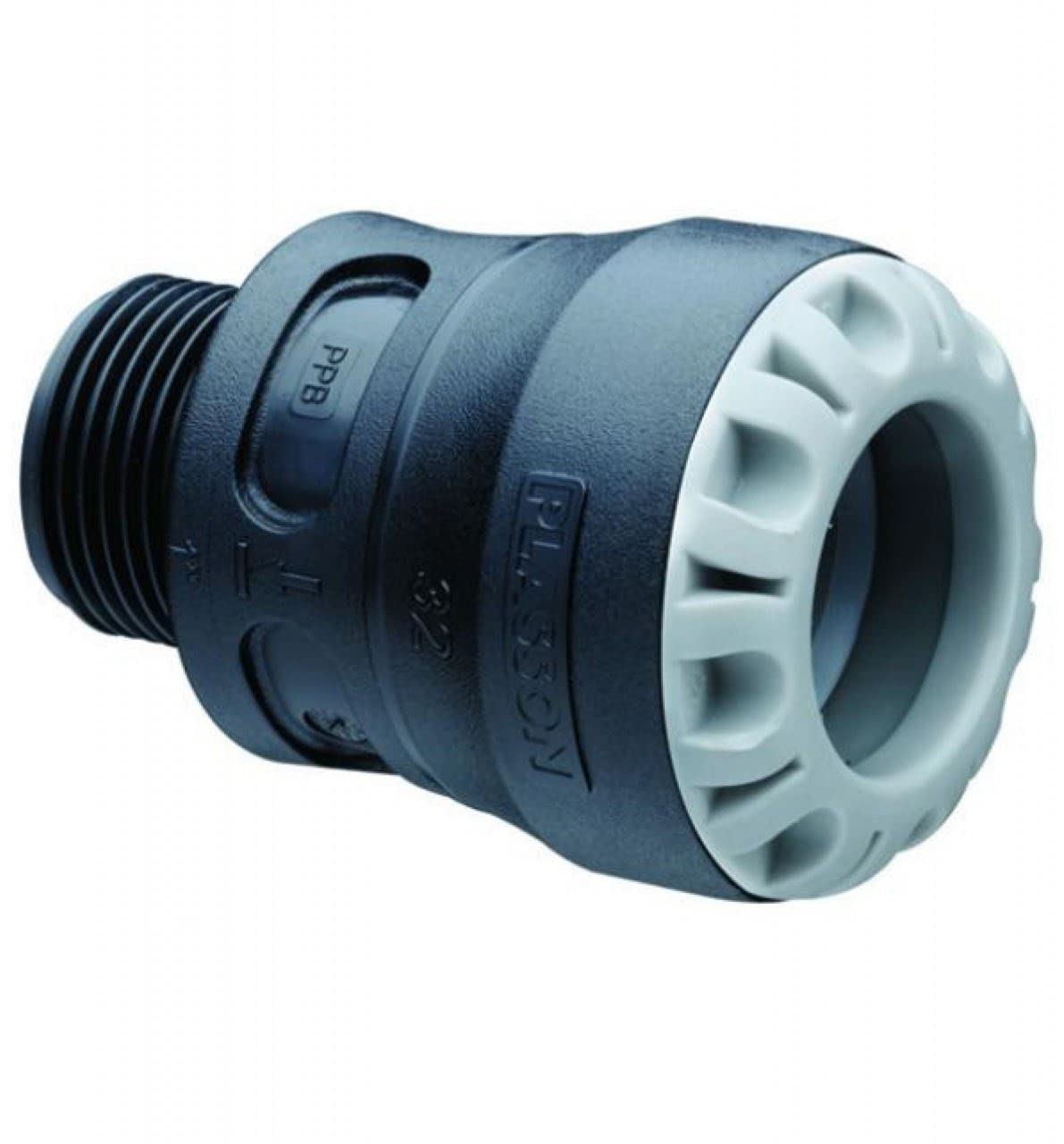 Plass-ONE 32mm x 1"" MDPE Push Fit Male Adaptor - 1002 - FREE Next-Day Delivery