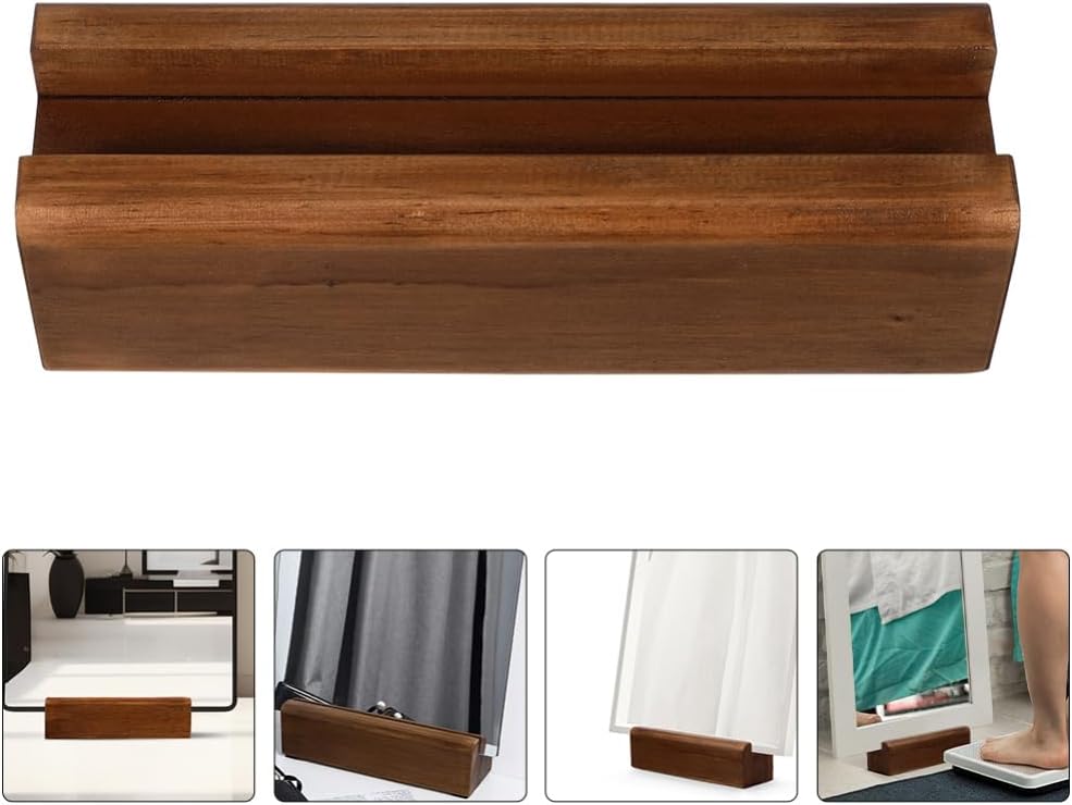 Amosfun Wooden Floor Mirror Stand Anti-Skid Base for Living Room Bedroom and Bathroom Solid Support Rack Minimalist Design Sturdy Stable for Artwork Display