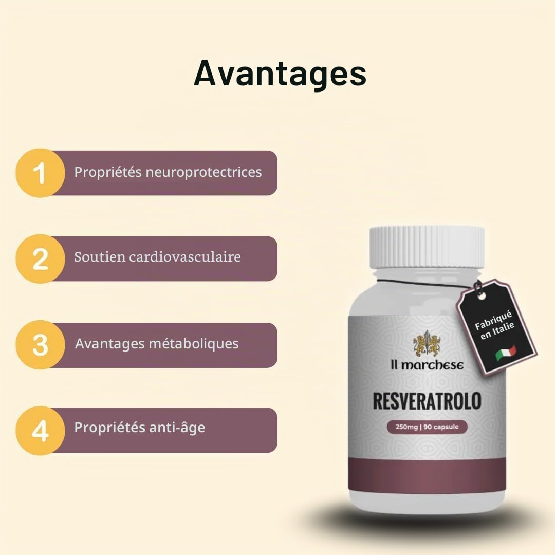 Adjuvant nad resvératrol 1000 mg pur alternative à nmn supplément anti-âge, rajeunissant cellulaire,supplément mémoire et améliore l'humeur - Amélioration de la concentration Réduit le Stress