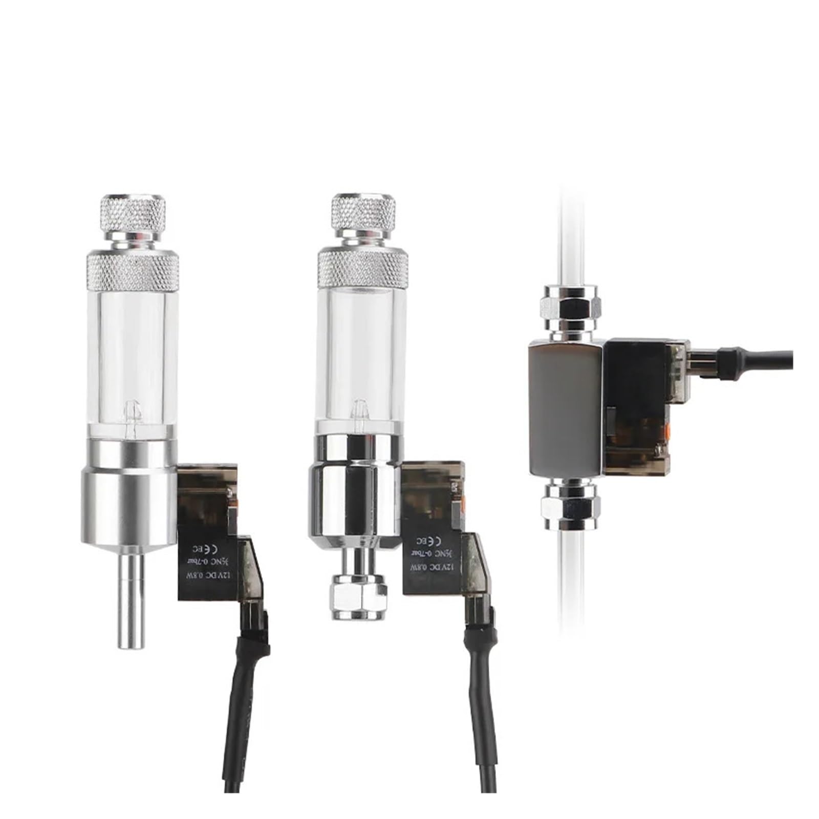 Régulateur de Compteur de Bulles de CO2 for Aquarium, système de contrôle de la réaction du CO2, Kit d'électrovanne magnétique, Valve de contrôle, Accessoires for Aquarium(Quick Plug)