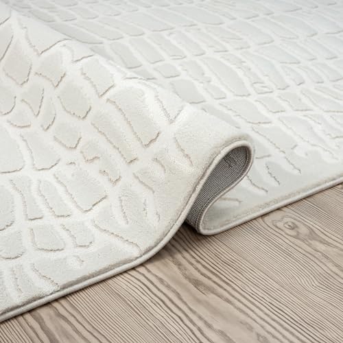 Tapete Abani crema 152x91 cm diseño pebble miniatura 6