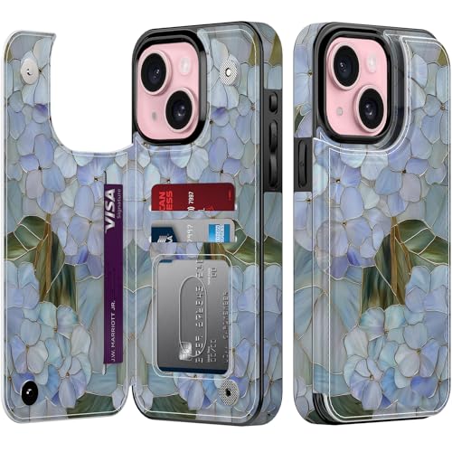 Étui portefeuille iPhone 13 Mini anti-RFID avec porte-cartes et protection antichoc intégrée