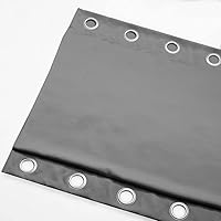 Vista 70 de NICETOWN Cortinas grises para exteriores para patio, impermeables, 2 paneles, resistentes al viento, a prueba de óxido, ojales superiores e