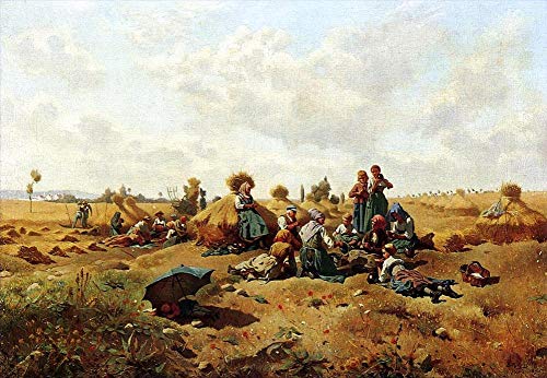 Peinture à l'huile célèbre par un maître de l'académie : Moissonneurs de Knight