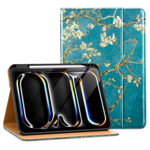 DTTO Case for iPad Pro 11 Inch M5 / M4 Released in 2025/2024,Premium PU Leather Folio Stand Cover...