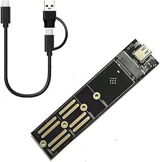 Wertygh Solid-State Drive Adapter Card M2 Solid-State Drive Adapter Nvme/Ngff Dual Protocol to USB 3.1 SATA PCIe External Reader Adapter Card