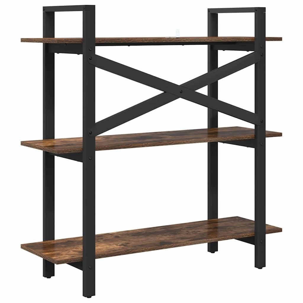Generisch Bücherregal Geräucherte Eiche 100 x 33,5 x 102 cm Holzwerkstoff,Möbel,Regalsysteme,Bücherregale Bücherschränke-883948