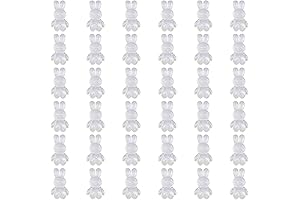 SUPERFINDINGS Clear Bunny Beads for Jewelry Making