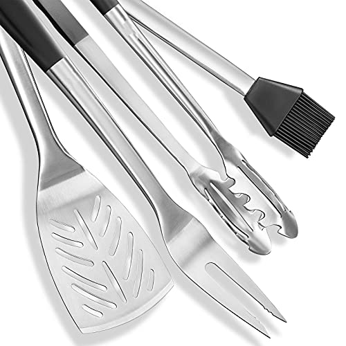 Set de 4 utensilios para asado en acero inoxidable miniatura 2