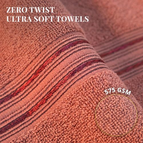 Image of LANE LINEN Luxury Bath Towels Set - 1 Piece, 100% Cotton Bathroom Towels, Zero Twist, Quick Dry Absorbent Bath Towel, Super Soft Gym Towel - Light Brown