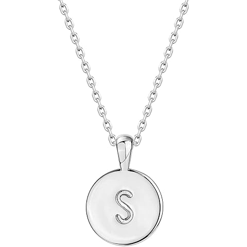 PAVOI 14K Gold Plated Initial Letter Pendant Necklace for Women | Gold Alphabetical Initial Necklace