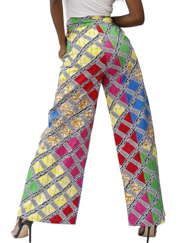 SHENBOLEN Women African Print Long Pants Ankara Wax High Waist Pant3