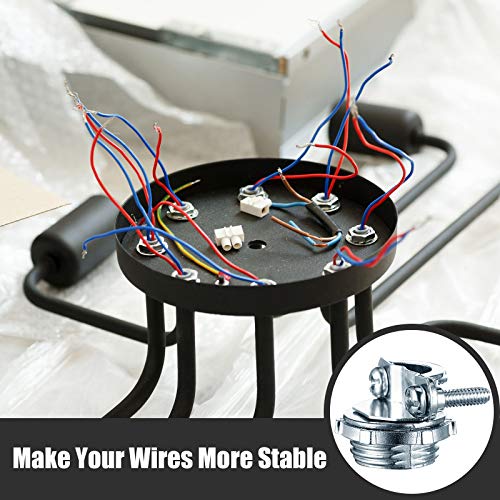 Clamp Type Cable Connector For Metallic Conduit Protect Cables Electric Wires Electrical Box Silver Zinc (4 Pieces,3/4 Inch) #TOP5