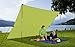 BERGER Ultraleicht Tarp 2x3m │ Camping Sonnensegel Wohnwagen kleines Packmaß mit Stangen, Sonnenschutz für Strand Garten │ Ideal als für Zelt oder Auto