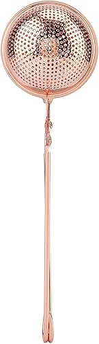 Miniatura 9 de Colador de té a presión, colador de té reutilizable de acero inoxidable con asa, filtro de té de malla fina, infusores para té de hojas sueltas