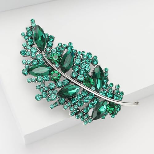 Image of Rhinestone Brooch Pin for Women Elegant Crystal Flower Bouquet Brooches Lapel Pin Wedding Party Dress Accessories for Wife Mom Birthday Gifts