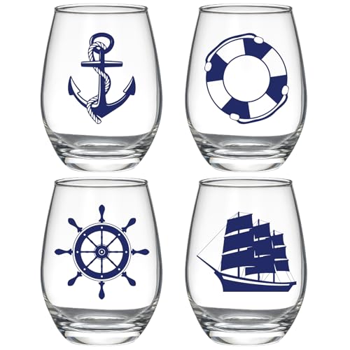 Nautical Wine Glasses