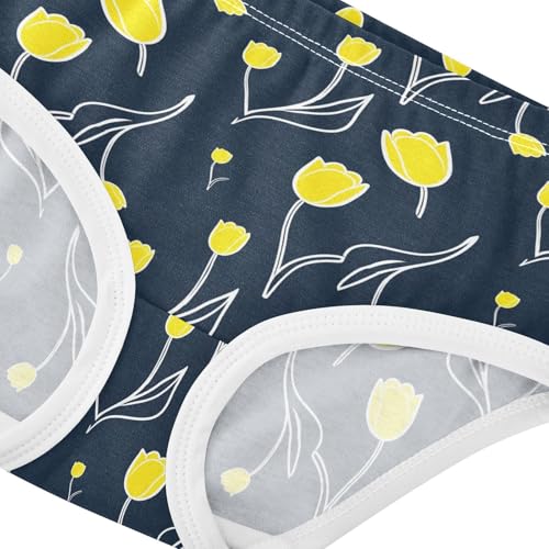 Flowers Floral Blue Toddler Girls's Underwear 2T 23031954