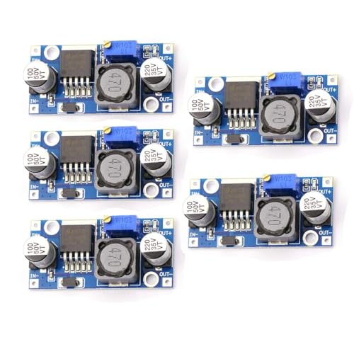 Hailege 5pcs 3A DC-DC Step Down Buck Power Module Power Regulator Power Convert Module 24V to 12V 5V 3V Adjustable