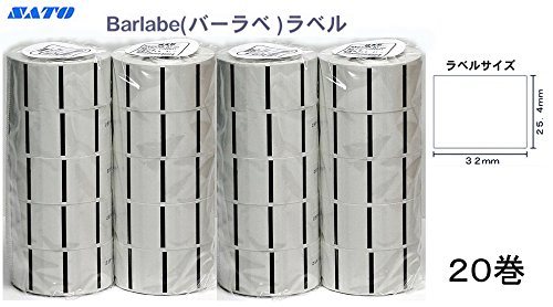 Amazon | SATO Barlabe サトー純正 バーラベ用ラベル 25.4×32 白