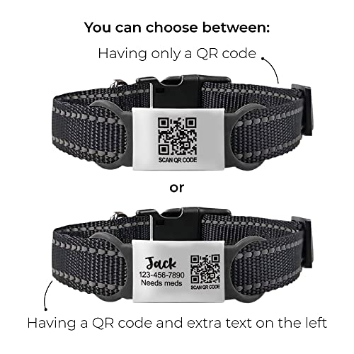 Personalized Qr Code Pet Id Tag, Slide On Silent Identification Name Dog Tag, Scannable Lost And Found Id Tag For Collars And Harnesses For Puppies And Cats, Custom Engraved And Powered By Pingtag #TOP6