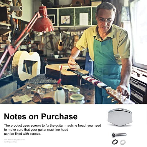 Maxcheer 6Pcs Metal Small Square Shape Guitar Tuning Peg Tuners Machine Handle Replacemen Buttons Tip #TOP2