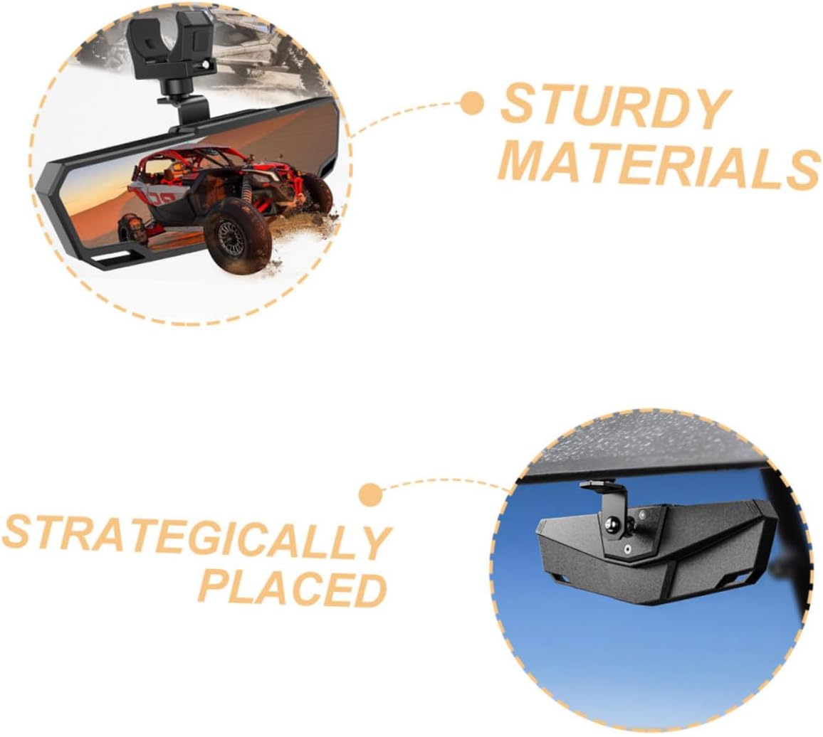 V Auxiliary Mirror Universal Fit for Blind Spot Mirror Enhanced Visibility Made from Strong Abs Plastic
