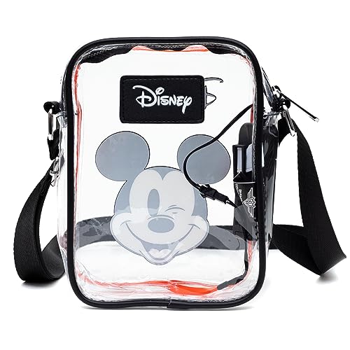 Disney Bag, Crossbody Light Up, Disney Mickey Mouse Winking Expression, Transparent, Clear PVC3