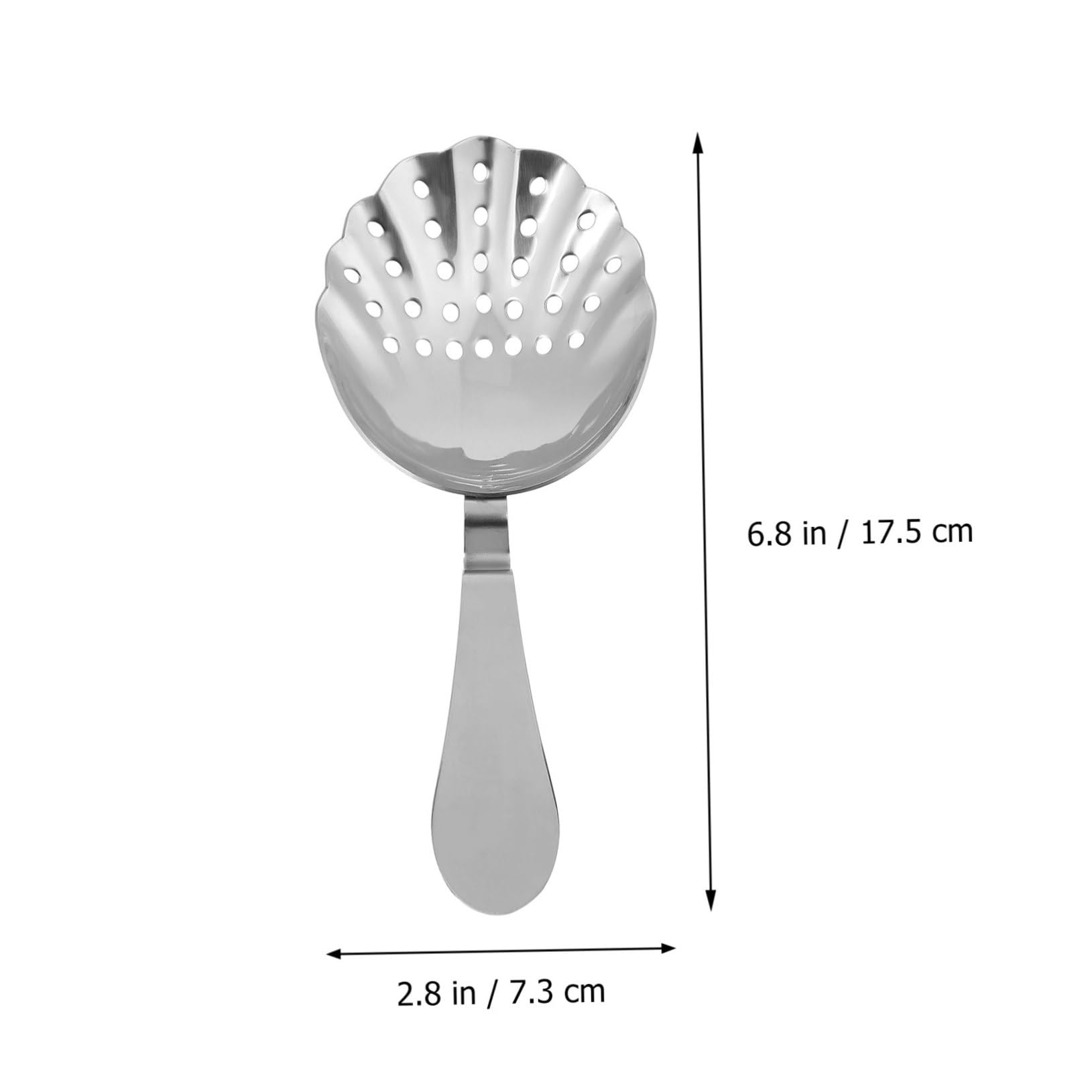COLLBATH 1Pc Stainless Steel Bar Ice Strainer Professional Cocktail Strainer for Bartenders and Polished Finish Essential Barware Tool for Mixing Drinks