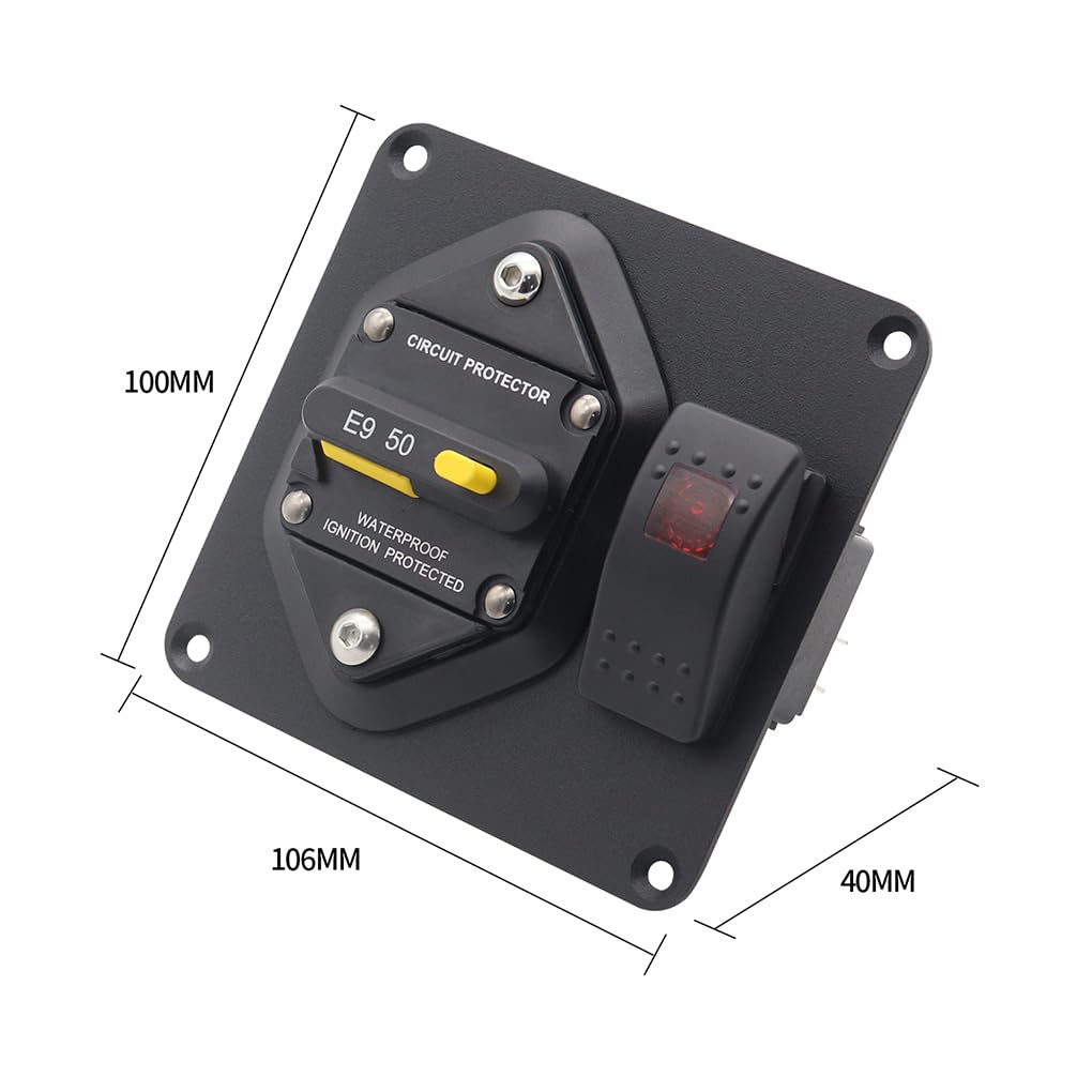 5 Set di Interruttore Automatico con Interruttore a bilanciere per Barca Interruttore da Pannello ON-off Interruttore Automatico con Interruttore a bilanciere per Barca Affidabile Sicuro 250A