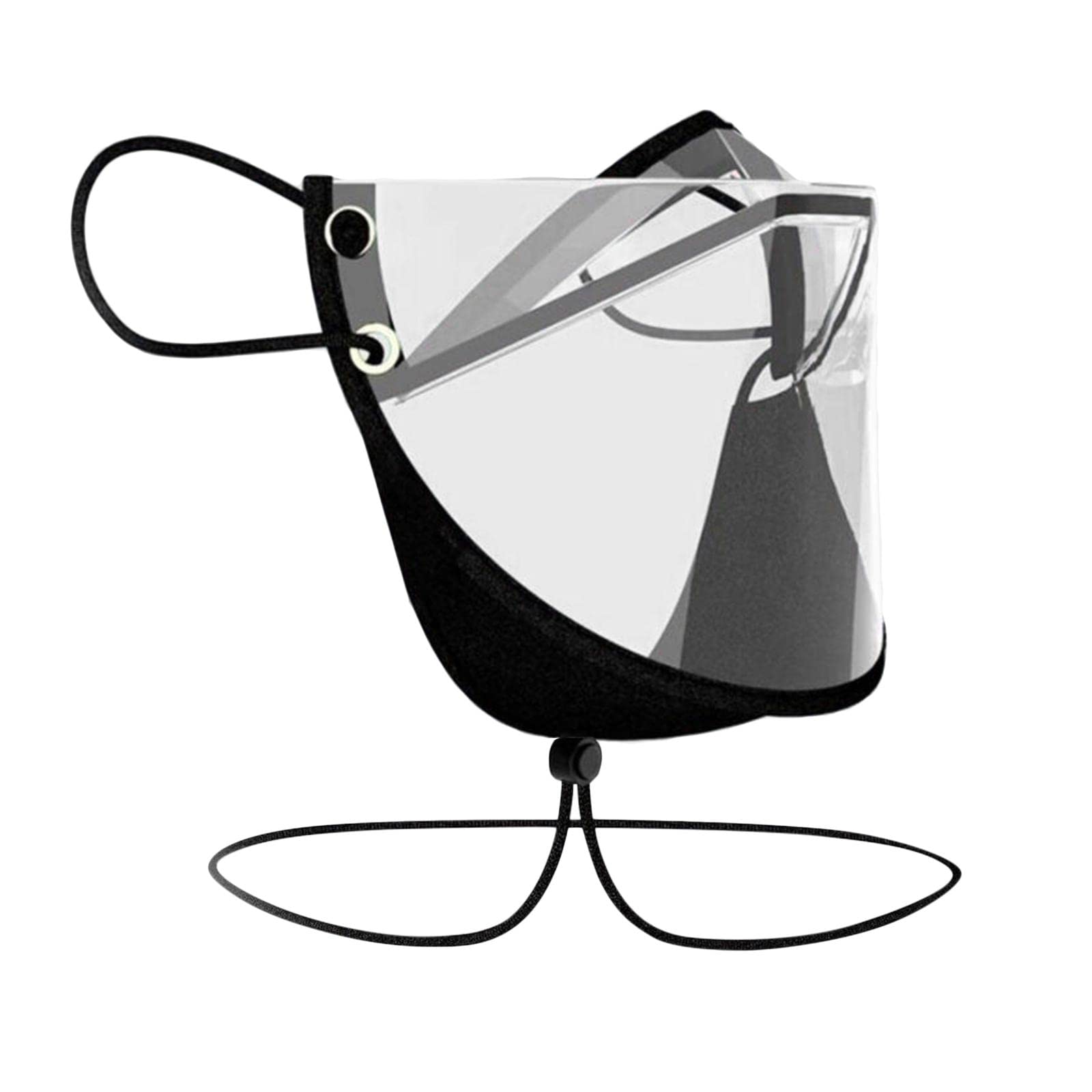 Clear Transparent Face Shield Mask Anti Fog Face Covering Black | Face Shields | Hard Hats & Face Shields | Personal Protective Equip/PPE | Facility Maintenance & Safety-image-26