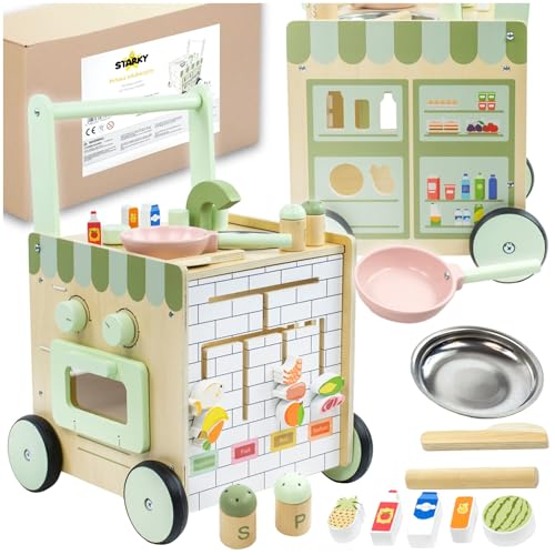 ZOLTA Montessori Kinderküche aus Holz mit Lauflernhilfe ab 1...