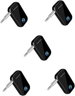 UKCOCO 5 Pcs Adaptador Transmissor Para Carro Adaptador Sem Fio USB Adaptador Receptor De Áudio 50 Transmissor Sem Fio Dispositivo De Transmissão Sem Fio Plástico Preto Adaptador